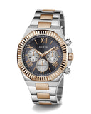 Guess Equity Multifunction Black Dial Two Tone Steel Strap Watch For Men - GW0703G4 Authentic Buy Shop Now