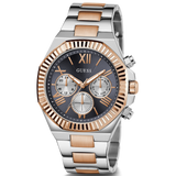 Guess Equity Multifunction Black Dial Two Tone Steel Strap Watch For Men - GW0703G4 Authentic Buy Shop Now