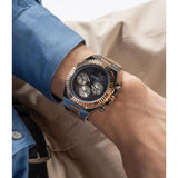 Guess Equity Multifunction Black Dial Two Tone Steel Strap Watch For Men - GW0703G4 Authentic Buy Shop Now