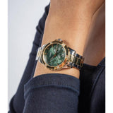 Guess Mist Analog Green Dial Two Tone Steel Strap Watch For Women - GW0723L1 Authentic Buy Shop Now