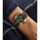 Guess Mist Analog Green Dial Two Tone Steel Strap Watch For Women - GW0723L1 Authentic Buy Shop Now