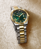 Guess Connoisseur Green Dial Two Tone Steel Strap Watch for Men - GW0265G8 Authentic Buy Shop Now