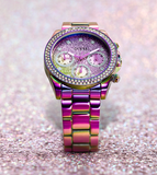 Guess Allara Quartz Purple Dial Purple Steel Strap Watch For Women - GW0604L4 Authentic Buy Shop Now