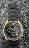 Emporio Armani Sportivo Quartz Black Dial Black Steel Strap Watch For Men - AR8023 Authentic Buy Shop Now