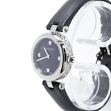 Gucci Diamantissima Quartz Diamonds Black Dial Black Leather Strap Watch for Women - YA141506 Authentic Buy Shop Now