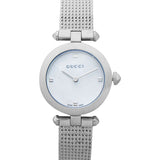 Gucci Diamantissima Quartz Diamonds Mother of Pearl Dial Silver Mesh Bracelet Watch for Women - YA141504 Authentic Buy Shop Now