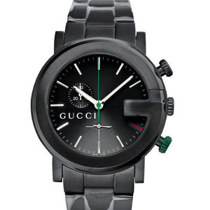 Gucci G Chrono Black Dial Black Steel Strap Watch For Men - YA101331 Authentic Buy Shop Now