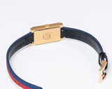 Gucci G-Frame Mother of Pearl Dial White Blue Red Nylon Strap Watch For Women - YA147405 Authentic Buy Shop Now