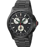 Gucci G-Timeless Chronograph Black Dial Black Steel Strap Watch For Men - YA126268 Authentic Buy Shop Now