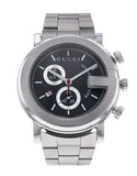 Gucci G Chrono Black Dial Silver Steel Strap Watch For Men - YA101309 Authentic Buy Shop Now
