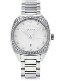 Gucci GG2570 Diamonds Silver Dial Silver Steel Strap Watch For Women - YA142505 Authentic Buy Shop Now