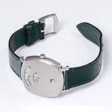 Gucci Grip Quartz Silver Dial Green Leather Strap Unisex Watch - YA157406 Authentic Buy Shop Now
