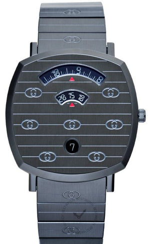Gucci Grip Quartz Grey Dial Grey Steel Strap Watch For Men - YA157429 Authentic Buy Shop Now