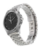 Gucci G Timeless Diamonds Black Dial Silver Steel Strap Watch For Men - YA126405 Authentic Buy Shop Now