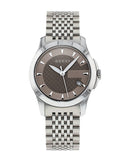 Gucci G Timeless Brown Dial Silver Steel Strap Watch For Women - YA126503 Authentic Buy Shop Now