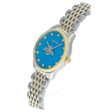 Gucci G Timeless Quartz Blue Dial Two Tone Steel Strap Watch For Women - YA1265029 Authentic Buy Shop Now