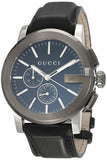 Gucci G Chrono Black Dial Black Leather Strap Watch For Men - YA101205 Authentic Buy Shop Now