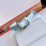 Gucci G-Frame Pastel Blue Mother of Pearl Dial Blue Leather Strap Watch For Women - YA128531 Authentic Buy Shop Now