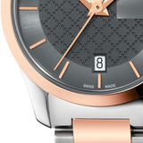 Gucci G Timeless Grey Dial Two Tone Steel Strap Watch For Women - YA126527 Authentic Buy Shop Now