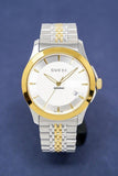 Gucci G Timeless Silver Dial Two Tone Steel Strap Watch For Men - YA126409 Authentic Buy Shop Now