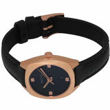 Gucci GG2570 Quartz Black Dial Black Leather Strap Watch For Women - YA142509 Authentic Buy Shop Now