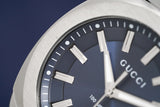 Gucci GG2570 Quartz Blue Dial Silver Steel Strap Watch For Men - YA142303 Authentic Buy Shop Now
