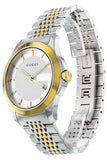 Gucci G Timeless Silver Dial Two Tone Steel Strap Watch For Men - YA126409 Authentic Buy Shop Now