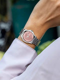 Gucci G Timeless Pink Dial Silver Steel Strap Watch For Women - YA126524 Authentic Buy Shop Now