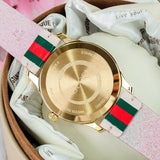 Gucci G Timeless Quartz Pink Dial Three Tone Leather Strap Watch For Women - YA1264118 Authentic Buy Shop Now