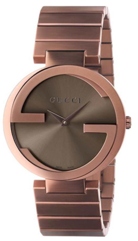 Gucci Interlocking G Quartz Brown Dial Brown Steel Strap Watch for Women - YA133317 Authentic Buy Shop Now