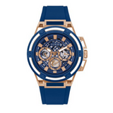 Guess Matrix Multifunction Blue Dial Blue Rubber Strap Watch for Men - GW0423G4 Authentic Buy Shop Now