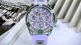 Guess Queen Quartz Purple Dial Purple Silicone Strap Watch For Women - GW0536L4 Authentic Buy Shop Now