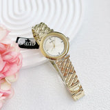 Guess Rumour Quartz Gold Dial Gold Steel Strap Watch For Women - GW0613L2 Authentic Buy Shop Now