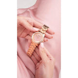 Guess Glitter Diamonds Pink Dial Rose Gold Steel Strap Watch for Women - GW0405L3 Authentic Buy Shop Now
