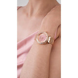 Guess Glitter Diamonds Pink Dial Rose Gold Steel Strap Watch for Women - GW0405L3 Authentic Buy Shop Now