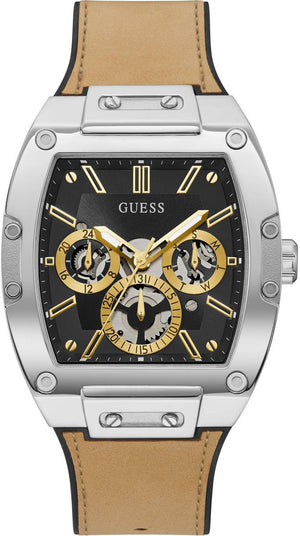 Guess Phoenix Multifunction Black Dial Brown Leather Strap Watch for Men - GW0202G3 Authentic Buy Shop Now