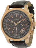 Guess Pursuit Chronograph Brown Dial Brown Leather Strap Watch for Men - W0500G3 Authentic Buy Shop Now