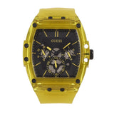 Guess Phoenix Multi Function Black Dial Yellow Rubber Strap Watch for Men - GW0203G6 Authentic Buy Shop Now