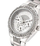 Guess Viva Quartz Silver Dial Silver Steel Strap Watch For Women - W0111l1 Authentic Buy Shop Now
