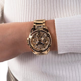 Guess Queen Quartz Gold Dial Gold Steel Strap Watch For Women - GW0464L2 Authentic Buy Shop Now