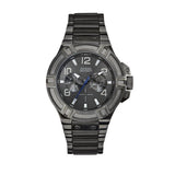 Guess Rigor Multifunction Black Dial Black Steel Strap Watch For Men - W0218G1 Authentic Buy Shop Now