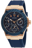 Guess Zena Blue Dial Blue Silicone Strap Watch For Women - W1049L2 Authentic Buy Shop Now