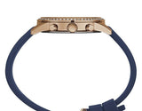Guess Solar White Rose Gold Dial Blue Rubber Strap Watch For Women - W1135L3 Authentic Buy Shop Now