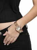 Guess Mini Sunrise Chronograph Quartz Rose Gold Dial Rose Gold Steel Strap Watch For Women - W0448L3 Authentic Buy Shop Now