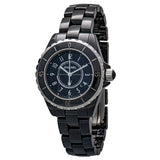 Chanel J12 Quartz Ceramic Black Dial Black Steel Strap Watch for Women - J12 H0682 Authentic Buy Shop Now
