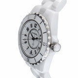 Chanel J12 Ceramic White Dial White Steel Strap Watch for Women - J12 H0968 Authentic Buy Shop Now