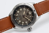 Tag Heuer Autavia Isograph Grey Dial Calfskin Brown Leather Strap Watch for Men - WBE5111.FC8267 Authentic Buy Shop Now