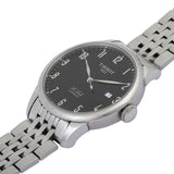 Tissot T Classic Powermatic 80 Black Dial Silver Steel Strap Watch For Men - T41.1.483.52 Authentic Buy Shop Now
