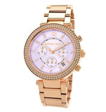 Michael Kors Parker Purple Dial Rose Gold Steel Strap Watch for Women - MK6169 Authentic Buy Shop Now