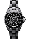 Chanel J12 Quartz Diamonds Black Dial Black Steel Strap Watch for Women - J12 H5701 Authentic Buy Shop Now